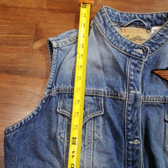 Vintage Levi Strauss Jean Vest Harley Davidson - Picture 8 of 8